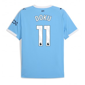 Manchester City Jeremy Doku #11 Hjemmebanetrøje 2025-26 Kortærmet
